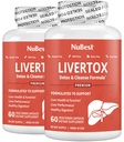 LiverTox - Advanced Liver Detox & Cleanse Formula - Herbal Liver Support Milk Thistle, Turmeeric, Artisokka, Voikukka, Beet & Sinkki auttaa maksan toimintaa & Digestion .