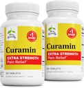 Terry Luonnollisesti Curamin Extra Strength - Curcumin & Boswellia terveeseen verenkiertoon tuki - Turmeerinen täydentää tukea nivelet, lihasten terveys & Endorphin tuotanto - 60 tablettia (paketti 2)