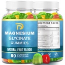(2 pakkausta) Magnesium Glycinate Gummies for Adults & Kids, Magnesiummalate purut 400 mg,