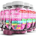 Multimane Collagen Gummies Biotin Keratin Hyaluronic Acid Bamboo C-vitamiini D-vitamiini E Folaatti Saw Palmetto Silica B3 Vitamiineja Hiusten iho ja kynnet Gummies by Clean Nutra