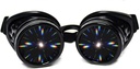 GloFX Musta pehmustetut Diffraktiolasit, sävytetyt linssit, Limited Edition Raves, EDM Festival Lisävarusteet, Light Shows, Club, Concert Wear - 3D Rainbow Prism Fractal Kaleidoskooppi