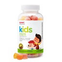 GNC Milestones Lapset DHA Gummies, Lapset ikä 2-12, Omega-3s, Silmän ja aivojen toiminta & Kehittäminen, A-vitamiini & D, Terveet hampaat & luut, Gluteeniton, Ei keinotekoisia makuja, Vadelma sitruuna, 120 Gummies