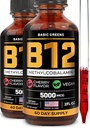 B12-vitamiini Sublingual Liquid Drops 5000 mikrog 