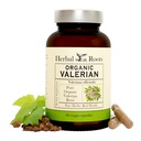 Yrttijuuret Pure Organic Valerian Root Kapselit - 900 mg - Ei-luontotyyppi Muodostaminen ilman melatoniinia, ei-GMO - 60 kreivin vegaaninen kapseli, kasvirohdos