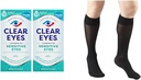 Clear Eyes Sensitive Eye Drops 2 Pack & Truform Sheer Compression Sukat Naisten Polvi Korkea 20 kieltävä musta medium