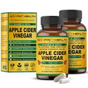 2-Pack ACV Pro Apple Sider Viinietikkakapselit Certified Organic äidin ACV pillereitä Detox Cleanse Acid Reflux Relief Tuki täydentää inkivääri juuri Cayenne Pippurijauhe