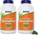 Now Foods Organic Spirulina 1000 mg tabletit - 300 Lukumäärä (pakkaus 2) - ei-GMO, Super Green koko elintarvikkeiden täydentää - Double Strength 1000 mg - Luonnollisesti esiintyy beta-karoteeni (VIT A), B-12 ja GLA