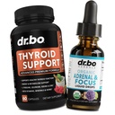 Kilpirauhasen tuki ja lisämunuaisen Focus Drops - Kilpirauhasen täydentää Complex L-tyrosine Selenium jodi & orgaaninen lisäravinteet Focus Liquid Drops - luonnollinen aivojen ja muistin väsymys Huomio