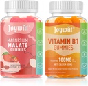 Magnesiummalaatti + L-Theanine + CoQ10 + B6 (Strawberry) & Thiamiini B1 + Kalsium (oranssi) Gammat, stressinlievitys, energia, hermo- ja luutuki, vegaaniset muut kuin muuntogeeniset organismit, 120 purukumia (2×60)