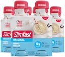SlimFast Meal Replacement Shake, alkuperäinen ranskalainen vanilja, 10g valmis juomaan proteiinia, 11 Fl. Oz pullo, 4 Count (Pack of 3) (Pakkaus May Vary)