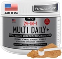 iHeartDogs 24-in-1 Senior Multivitamiini Daily+ Total Health Support Powder with Probiootit, Omega-3, Glukosamiini, Sienet & luu Broth- 60 Tarjoukset