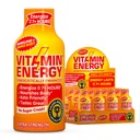 Vitamiini Energia Immuuni+ Extra Strength Energy Shot Orange Burst 12 pakkaus, 260 mg luonnollinen kofeiini, B-vitamiinit, siticoliini, vihreä tee, immuniteetti & Focus tuki, nollasokeri, gluteeniton 1,93 fl oz