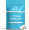 Viter Energy 40mg kofeiini Mints - Sokeriton, B-vitamiinit, Vegaani, Tehostaa nopeasti Energized Alert Focus, kofeiiniton Nootropic täydentää pillereitä (Talvivihreä Flavor, 8oz, Bulk Bag)