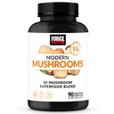Force Factor Modernit sieniä Kapselit, Sientä täydentää Lions Mane, Turkki Tail, & Cordyceps tukea energiaa, Focus, immuniteetti, & Digestion, 90 Vihannekset Kapselit