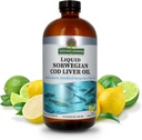 Nature's Annual Cod Liver Oil Liquid Supplement, 16-Fluid Ounces 