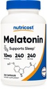 Nutricost Melatoniini 10 mg, 240 kapselia, ei-GMO & gluteeniton