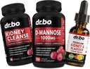 Munuaisten puhdistus ja D Mannoosi lisäravinteet - Munuaiset Detox ja virtsarakko Tuki Nestemäiset tippa täydentää, D-Mannose 500 mg 1000 mg kapselit - DMannose Cranberry, Tuki Munuaiset, virtsarakon ja virtsateiden terveys