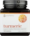 Youtheory Turmeric Advanced Ravintolisä, tukee terveitä tulehdusvaste, 120 tablettia