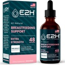E2H Imetys lisäravinteet ja imetys tuki - nestemäinen imetys täydentää - sisältää Sarviapila, maito ohdake, Fenkoli ja enemmän - Ei alkoholia - Vegan - 2 Fl Oz