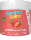 Kreatiini Monohydraatti Gummies Lihas vahvuus Builder Gain Nopeampi Recovery 5000 mg miehille ja naisille Boost Energy Pre-Workout purutabletteja täydentää 128ct (Regular, mansikka)