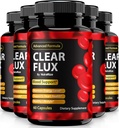 (5 pakkaus) Tyhjä Flux pillereitä, Virallinen ClearFlux kapselit, Kaikki luonnolliset tuki, Premium tuki säilyttää vakaa tasot ja terveitä verenkierto, Natural Clear Flux Health Review (300 kapselia)