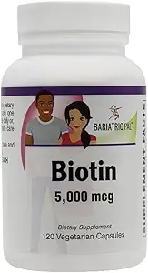 BariatricPal Biotin 5 000 mikrog Easy Swallow Capsules (120ct Bott)