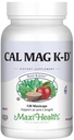 Maxi Health Miehet ja naiset 500 mg kalsiumlisä D3-vitamiinilla (2000 IU), magnesiumilla (250 mg) ja K2-vitamiinilla (150 mikrog) - luu, hampaat ja niveltuki - 120 kapselia