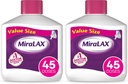 MiraLAX Lievä Ummetus Relief Laksatiivinen jauhe, Jakkara Softener PEG 3350, toimii luonnollisesti veden kanssa kehossasi, Ei kovia sivuvaikutuksia, Osmotic Laksative, 1 lääkäri Suositeltava (Pakkaus 2)