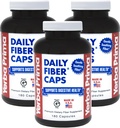 Yerba Prima Daily Fiber Kapselit, 180 Caps (Pack of 3) - Liukoinen ravintokuitu täydentää - Colon Cleanse - Gut Health - Ummetus Relief, Vegan, ei-GMO, Gluteeniton