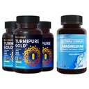 BioEmblem Triple Magnesium Complex ja BioEmblem Turmeric Curcumin kliinisesti tutkittu TurmiPure - Joint Support, terveitä tulehdus Turmeric täydentää