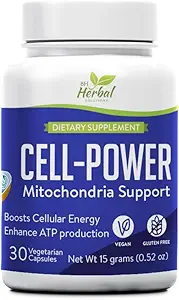 CellPower Mitokondrioiden tuki - Mitokondrioiden energia Boost kasviperäisten täydentää - Natural Support for Enhanced ATP tuotanto & solumäärä - 100% Natural ja kasviperäisten