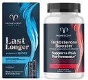 Promescent Viive Spray hänelle (7,4 ml) + Testosteroni Booster miesten täydentää Tongkat Ali (LongJack), KSM-66 Ashwagandha, Kiimainen Vuohi Weed, Energia, kestävyys