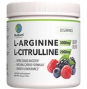 L-arginiini 5000 mg + L-sitrulliini 2000 mg Complex Powder Supplement - Typpioksidi Booster - Heart Health, Veren virtaus, energia & Endurance - 30 Servings (Berry Blend)