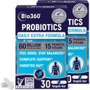 Extra Strength Probiootti Ruoansulatuselimistölle ja immuunituelle, 60 miljardia PMY & 15 kanta, Gut Health Probiootit miehille ja naisille tukee satunnaista ummetusta, ripulia, kaasua ja turvotusta, 60CT