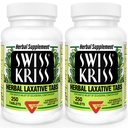 Swiss Kriss Herbal Laxative Tablets, Natural Laxatives for Ummetus Relief, Senna Laxative, 250 tablettia (Pakkaus 2)