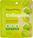 Collagelee Collagen Gummies - Marine Collagen Candy C-vitamiini, hyaluronihappo, & Biotiini Kosteuttava, Nuori, Plump iho - Korean Collagen Välipalat (Shine Muscat Grape)