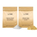 Puhdas Alkuperäinen ainesosat Brewer's Hiiva ja kalsium Citrate Bundle, 1 lb Each, Ei lisäaineita tai täyteaineita, lisäravinteet