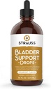 Strauss Naturals Virtsarakon tuki Drops Natural lisäravinteet virtsajärjestelmän tukea, gluteeniton, soijaton, ja ei-GMO, 7.6 fl oz.