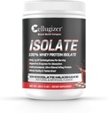 Cellugizer 100% Whey Isolate 1lb, suklaa I 25g proteiinia, nopea digestio I 0g sokeria, matala carb