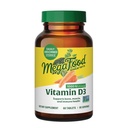 MegaFood-vitamiini D3 1000 IU (25 mikrog) - D-vitamiinilisät todellinen ruoka, immuuni tuki, tukee luut, hampaat ja lihakset, kasvissyöjä, Gluteeniton, ei-GMO, Kosher 60 tablettia, 60 tarjoilua