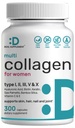 Multi Collagen pillereitä C-vitamiinia, E & Biotiiniä, 300 kapselia hydrolysoitua kollageenia Peptidia 11: ssä Formula with Saw Palmetto, Bamboo Silica, & Hyaluronic Acid