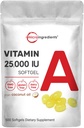 Mikro-aineet Maximum Strength A-vitamiini 25000 IU ... 500 Softgels with Coconut Oil for Better Absorption ...