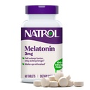 Natrol Melatoniini 3 mg, ravintolisä lepoun, unilisät aikuisille, 60 melatoniinitablettia, 60 päivän annos