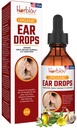 Organic Ear Oil for Ear Infektiot - Natural Eardrops for Infektioiden ehkäisy, uimarin korvan ja vahan poisto - Lapset, Aikuiset, Baby, Dog Eurache Remedy - kanssa Mullein, Valkosipuli, Calendula, Valmistettu USA