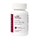 Bariatric Advantage Iron 18 mg ja C-vitamiini purutabletti - mansikka - 90 tablettia