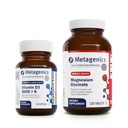 Metageenisuus Essential Wellness Duo: D3 5 000 + K - Immuunituki, Bone and Heart Health - 60 Softgels & Erittäin imeytyvä Magnesium Glycinate lihasten ja hermoston tukea - 120 tablettia