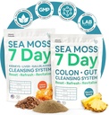 Atlantic Naturals Sea Moss 7-Day Full Body Cleanse Detox Bundle, Colon Cleanse Powder Psyllium Husk Senna Powder & Organic Sea Moss Powder Munuaiset, Maksa, Sappirakko, Ananaksen Flavor Drink Mix