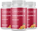 Juhlia vitamiineja CelebrateONE 45 purutablettia, 45 mg rautaa - kerran päivässä Bariatric Multivitamiini, Essential Vitamiinit & Minerals - Mahalaukun ohitus ja hihat Gastrectomy Supplement - Tropical (90 tablettia)