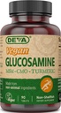 Deva Vegan Glukosamiini MSM & YMJ, YMJ, Turmeeriuute, Boswellia uute ei-eläinperäisiä ainesosia, 90 tablettia