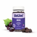 BeLive Iron Gummies - monivitamiini täydentää C-vitamiini, A, B & Sinkki, Tukee veren happi, Vegan rauta täydentää naisille, miehet & lapset kasvun ja kehityksen - Rypäleen maku ...